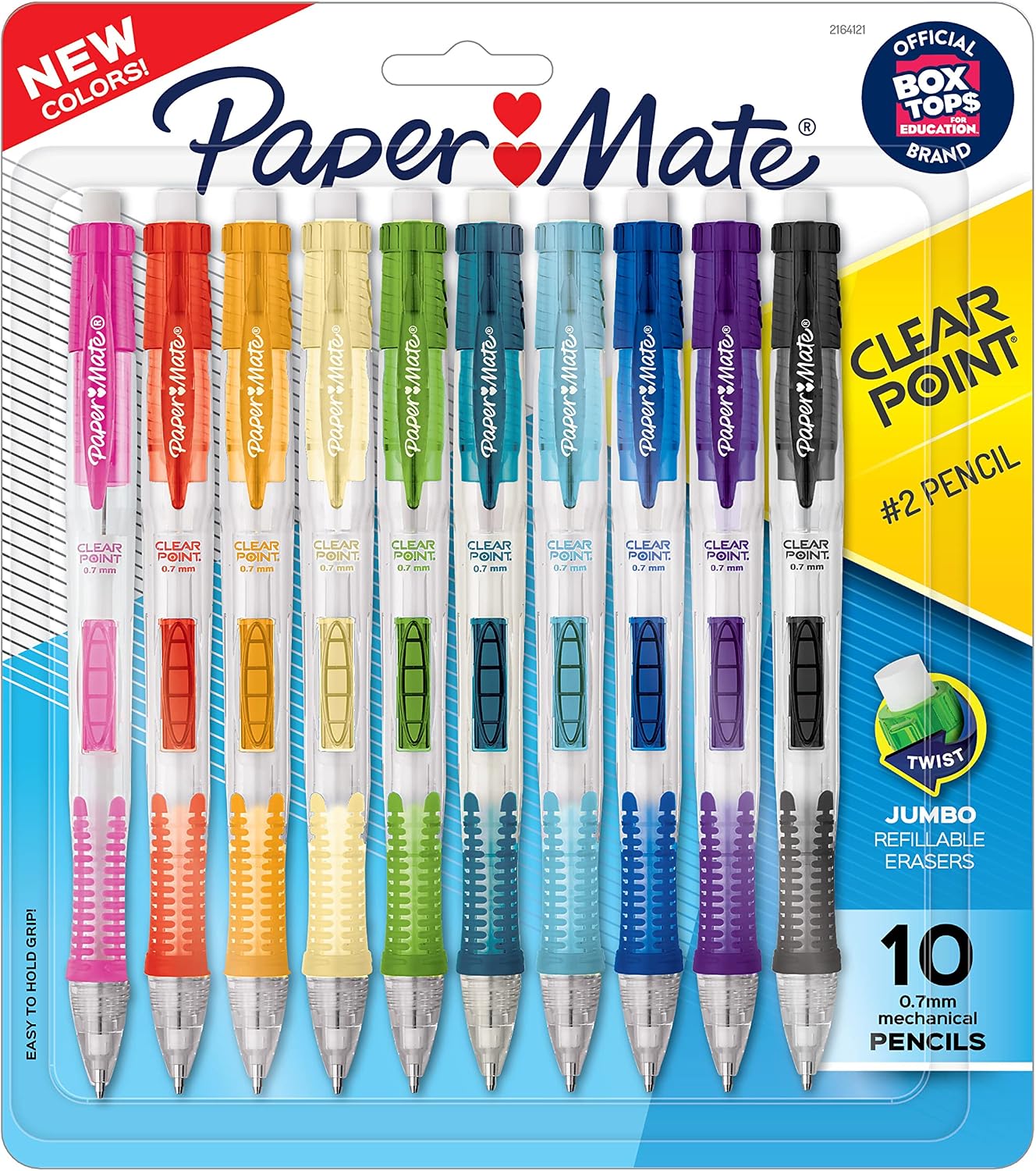 Mechanical Pencil Lead - 0.7mm Mechanical Pencils 10-Pack, Assorted Colors,
