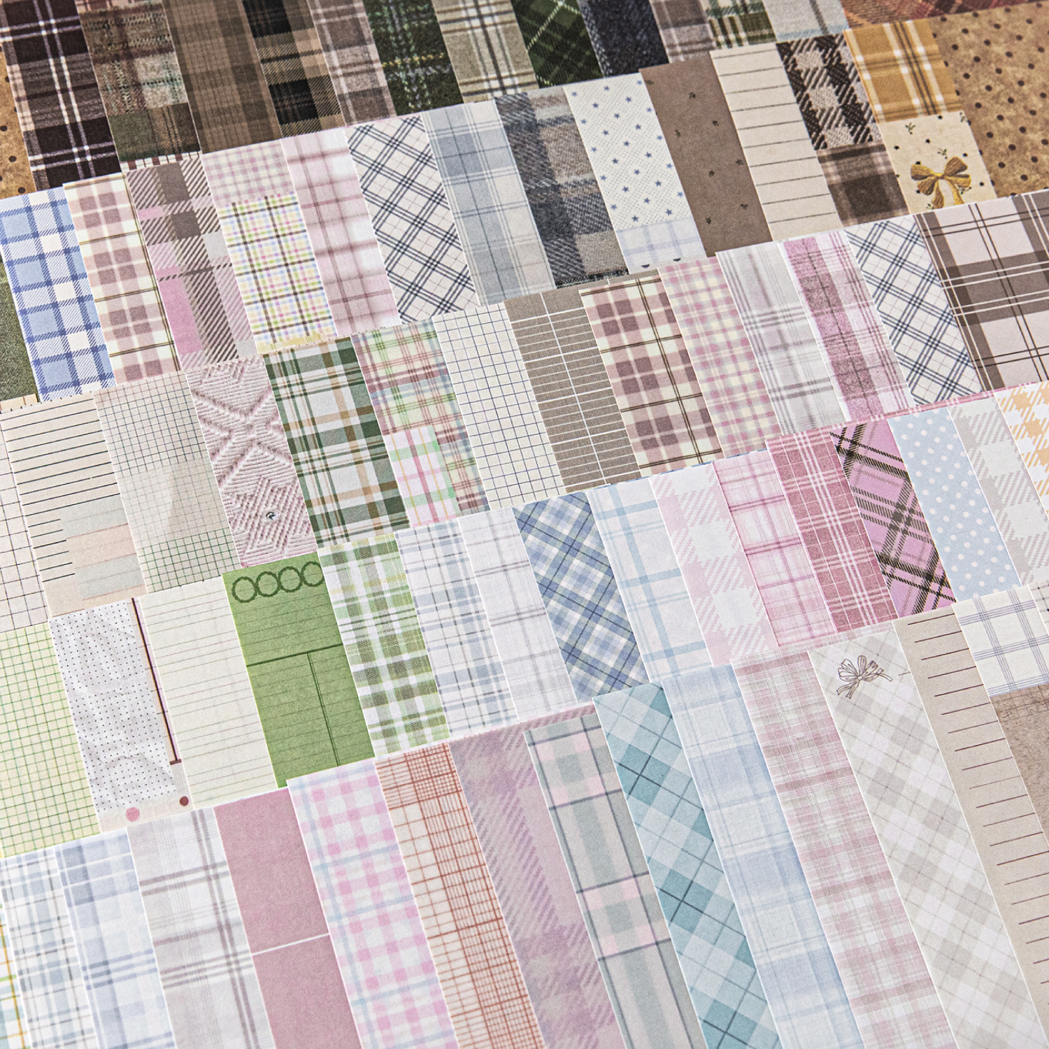 Cardstock Paper Pack - 50pcs creative plaid Decor Scrapbook Vintage