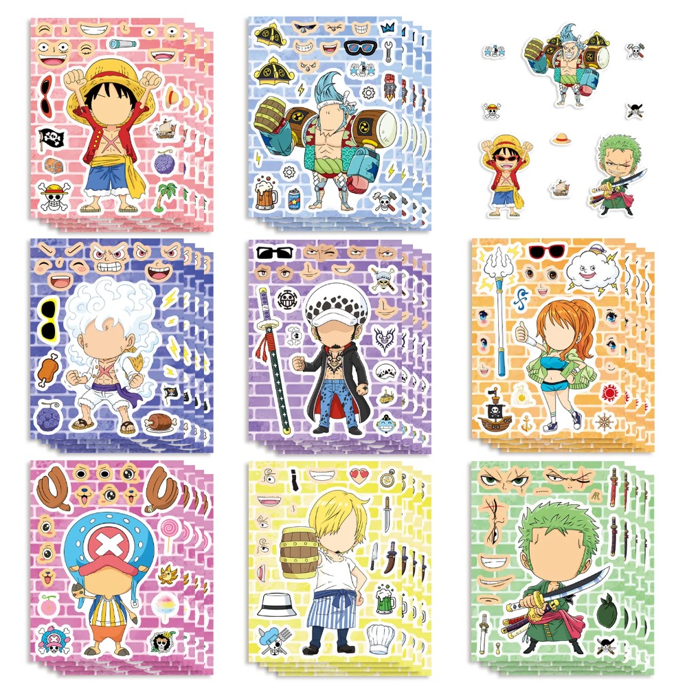 Memo Pad Sticky - 8/16/24Sheets One Piece Luffy Children Puzzle