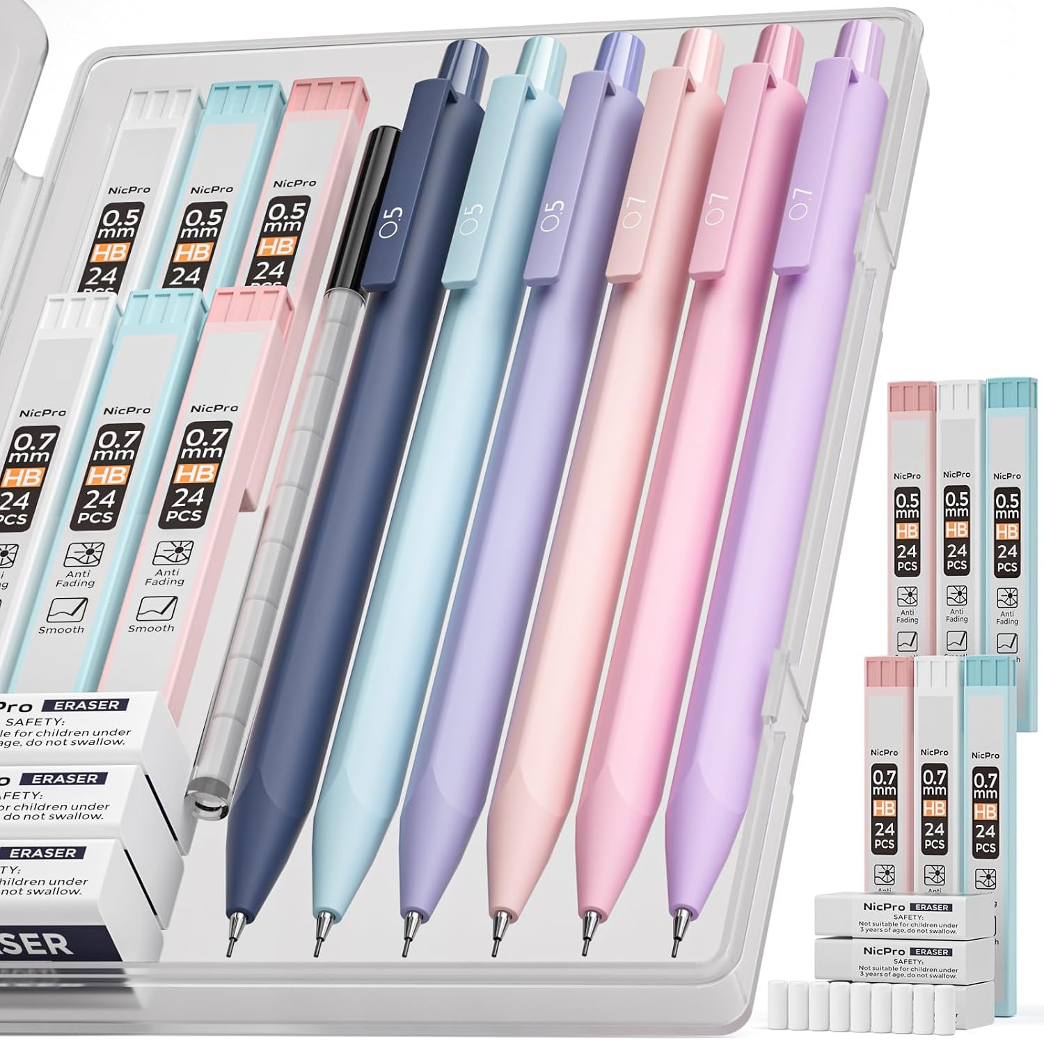 Mechanical Pencil Lead - Cute Pastel Mechanical Pencils Set 6PCS