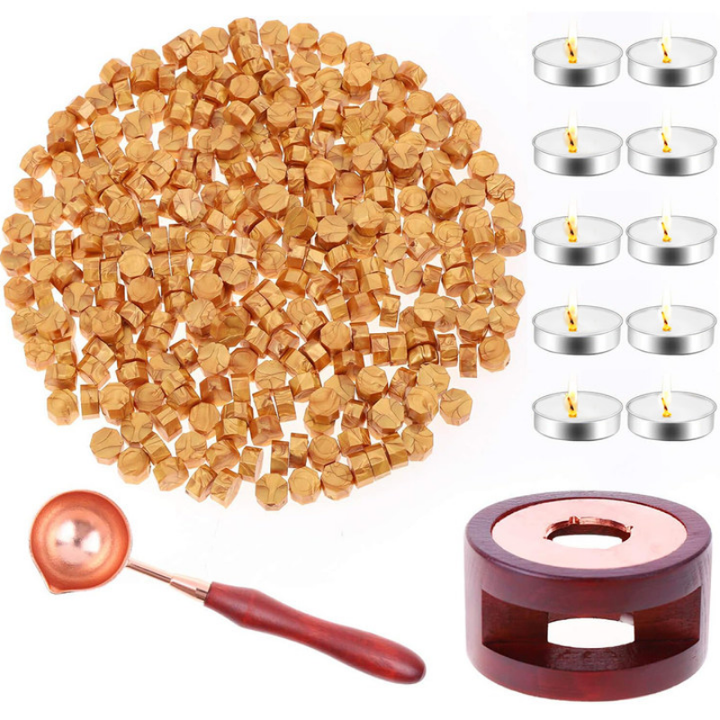 Wax Seal Set Includes 200 Gold - đánh giá và giá Wax Seal Stamp Kit