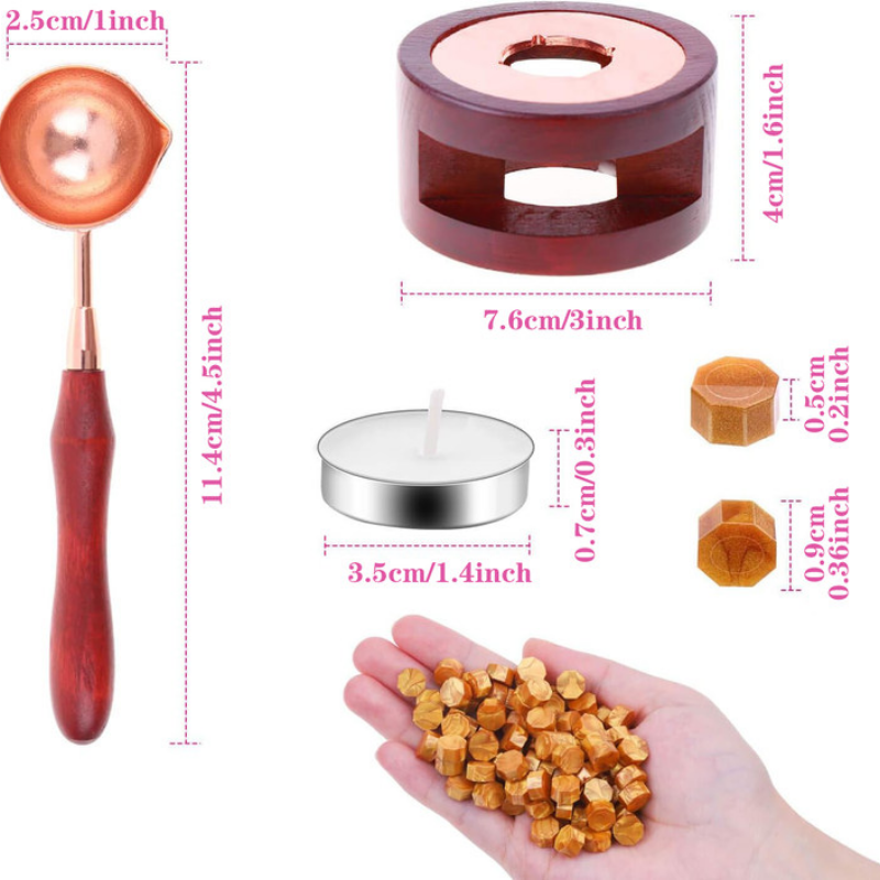 Wax Seal Set Includes 200 Gold - đánh giá và giá Wax Seal Stamp Kit