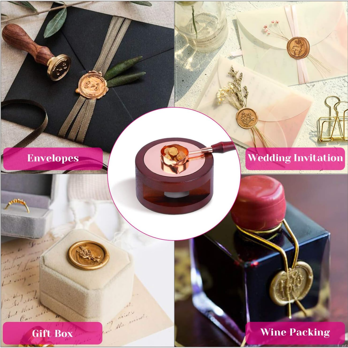 Wax Seal Set Includes 200 Gold - đánh giá và giá Wax Seal Stamp Kit