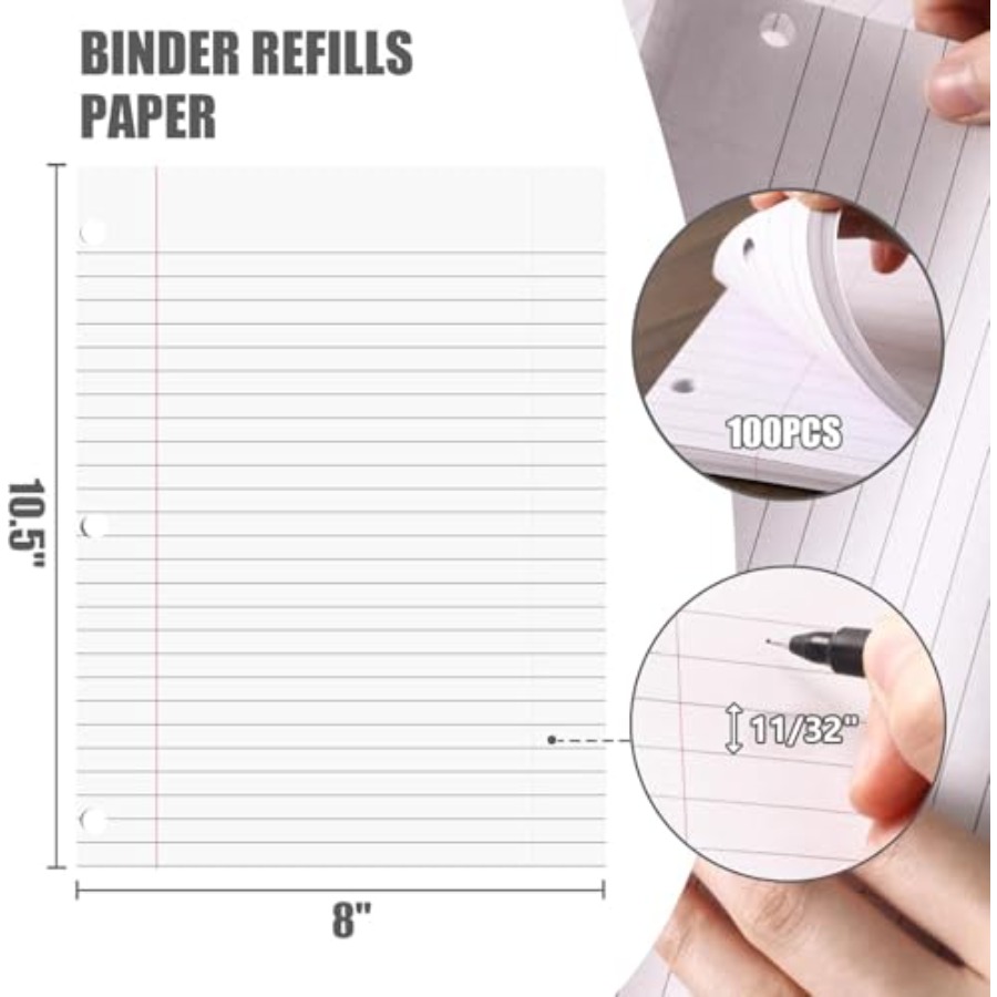 100 Sheets Loose Leaf Paper, 8 - đánh giá và giá Paper Punch 3 Hole