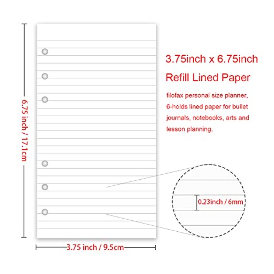 A6 Lined Refill Paper, / Pages - đánh giá và giá Paper Punch 3 Hole