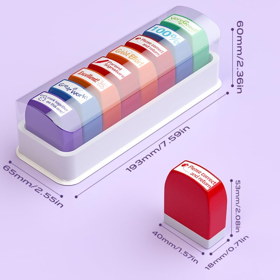 Teacher Stamp Colorful Self-In - đánh giá và giá Self Inking Stamp