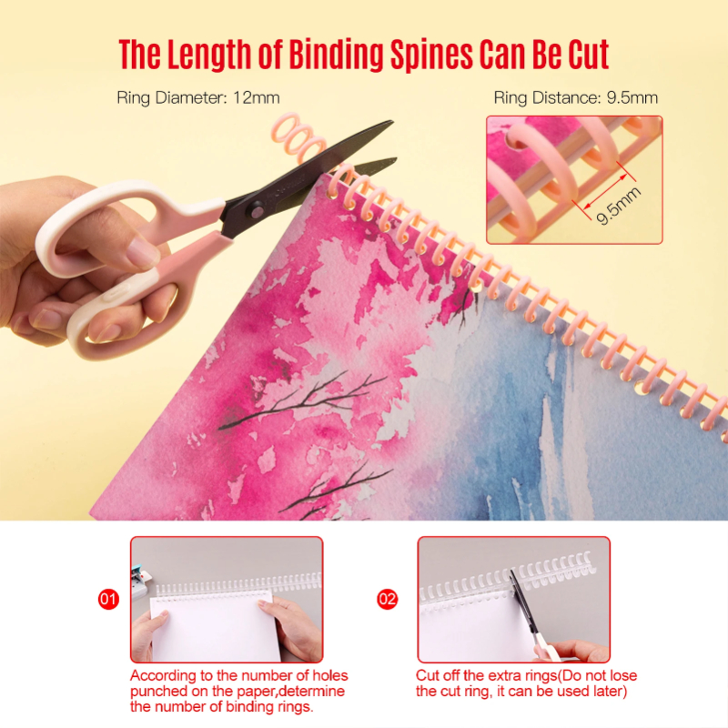 KW-trio 10pcs Plastic 30-Hole  - đánh giá và giá Binding Comb Plastic