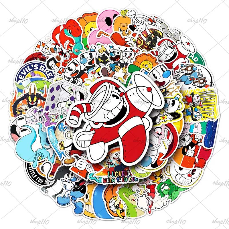 Cuphead Sticker Boy Game Gift  - đánh giá và giá Memo Pad Sticky