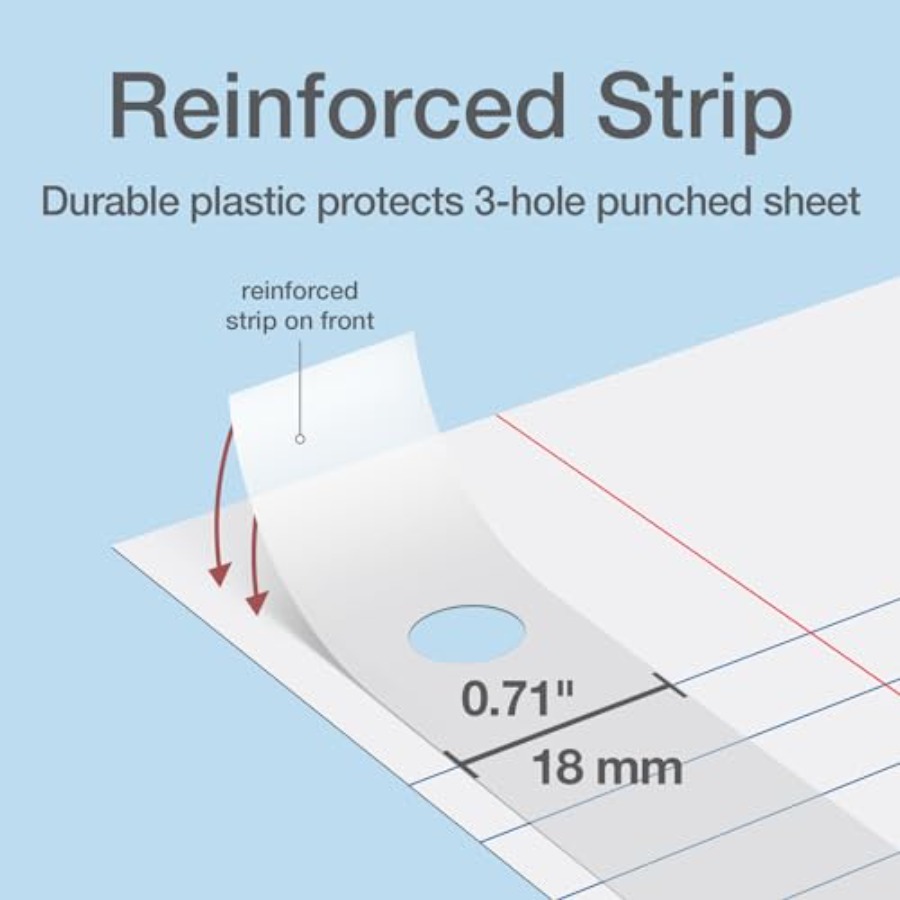 Reinforced Filler Paper, 8 x 1 - đánh giá và giá Paper Punch 3 Hole