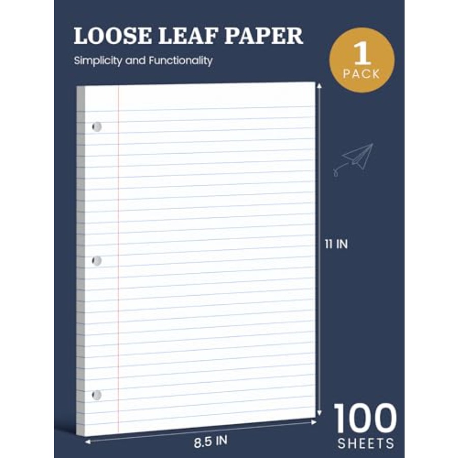 Loose Leaf Paper, 100 Sheets N - đánh giá và giá Paper Punch 3 Hole