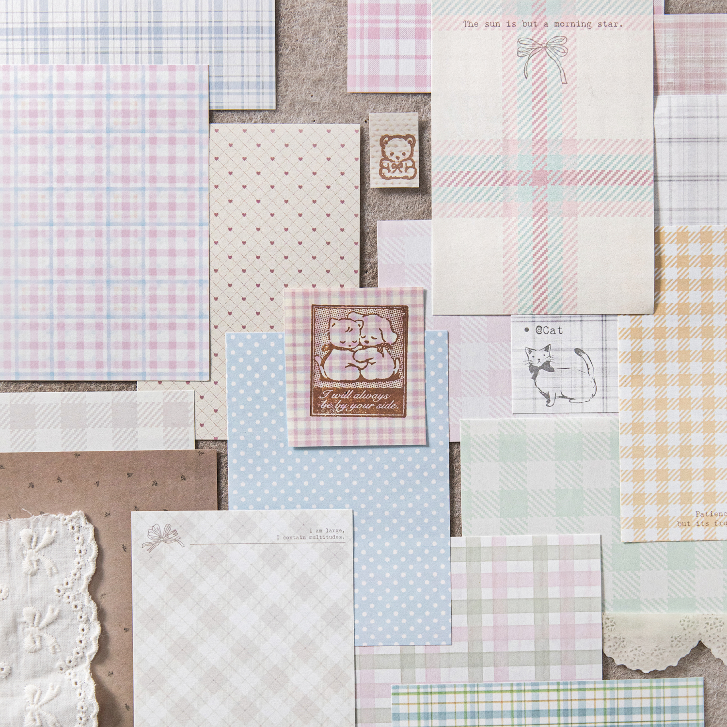 50pcs creative plaid Decor Scr - đánh giá và giá Cardstock Paper Pack