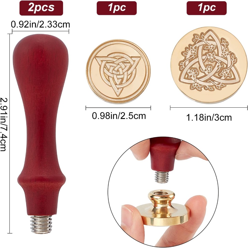 2 Set Celtic Knot Wax Seal Sta - đánh giá và giá Wax Seal Stamp Kit