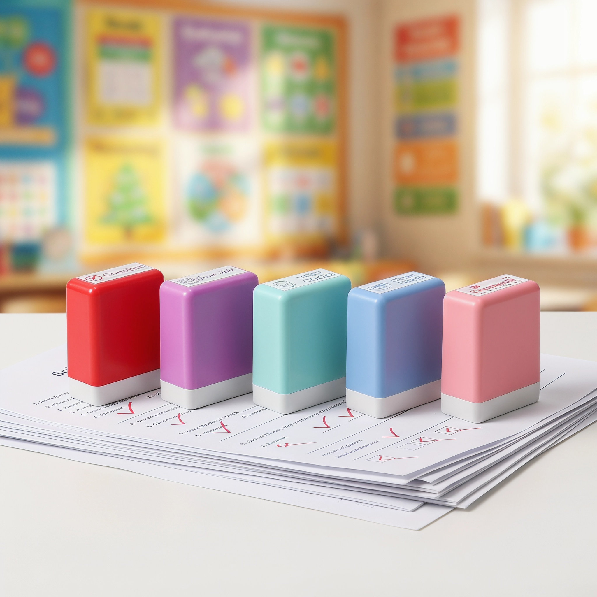 1Set Teacher Comment Stamp Set - đánh giá và giá Self Inking Stamp