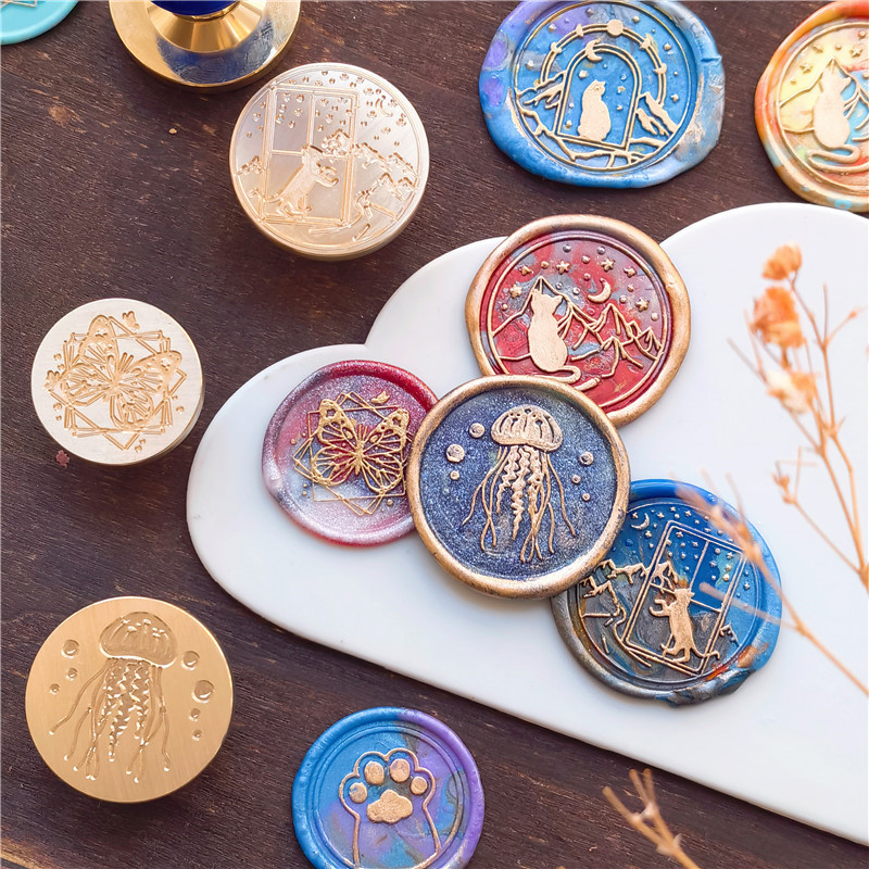 Jellyfish Starfish Butterfly C - đánh giá và giá Wax Seal Stamp Kit