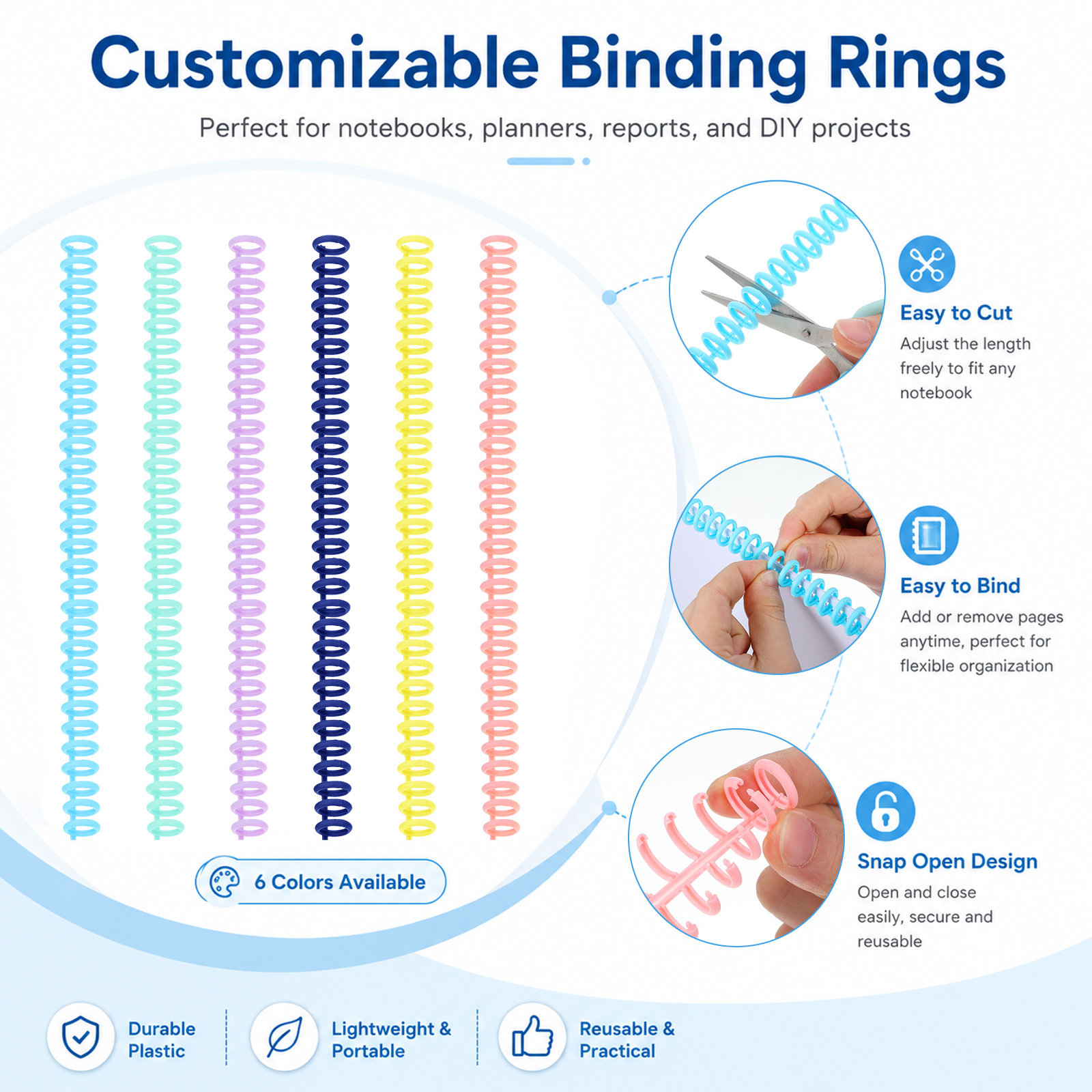 12Pcs Stylish Color Plastic Bi - đánh giá và giá Binding Comb Plastic