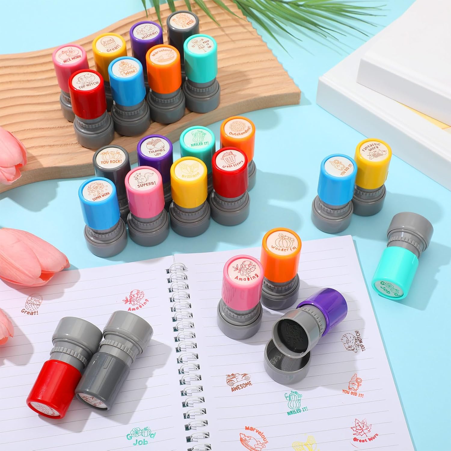 24 Self-Inking Teacher Stamps  - đánh giá và giá Self Inking Stamp