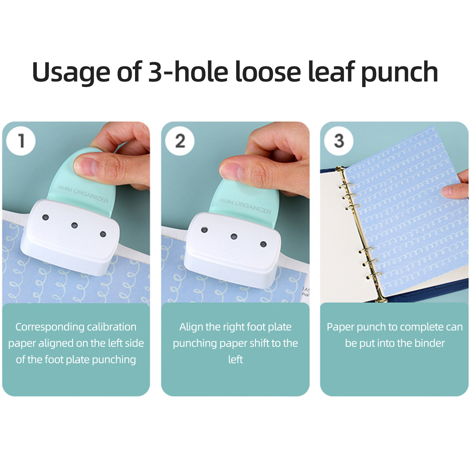 New 4mm Hole Puncher Daily Pla - đánh giá và giá Paper Punch 3 Hole
