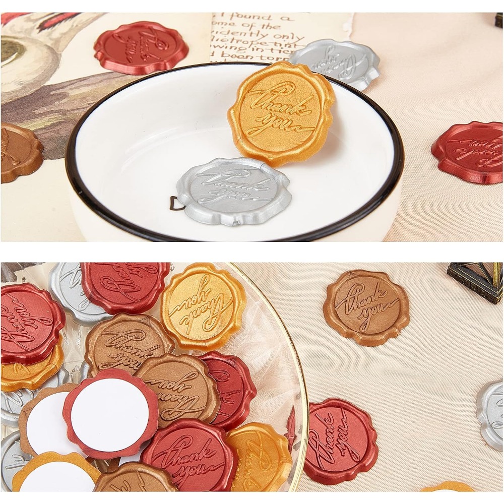 Adhesive Wax Seal Stickers 25P - đánh giá và giá Wax Seal Stamp Kit