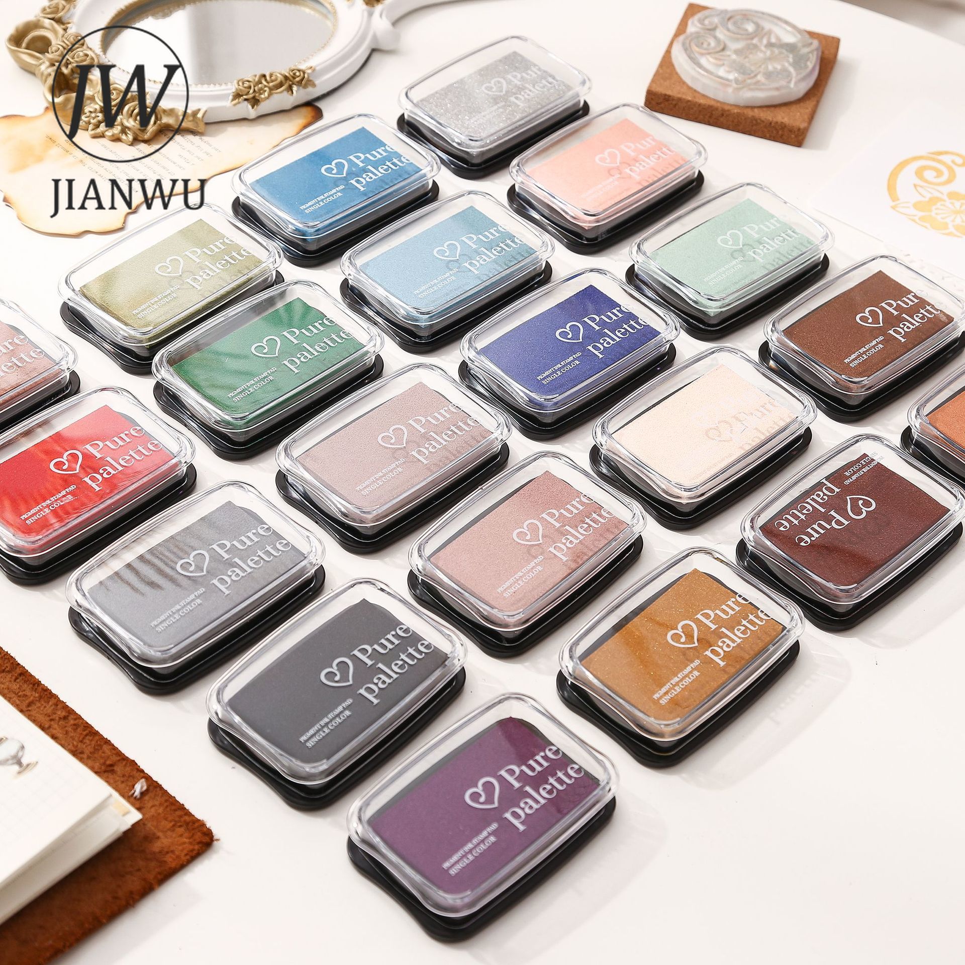 JIANWU 20 Colors Big Ink Pad O - đánh giá và giá Self Inking Stamp