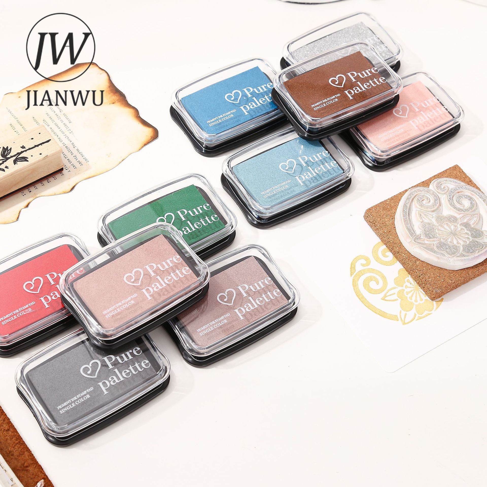 JIANWU 20 Colors Big Ink Pad O - đánh giá và giá Self Inking Stamp